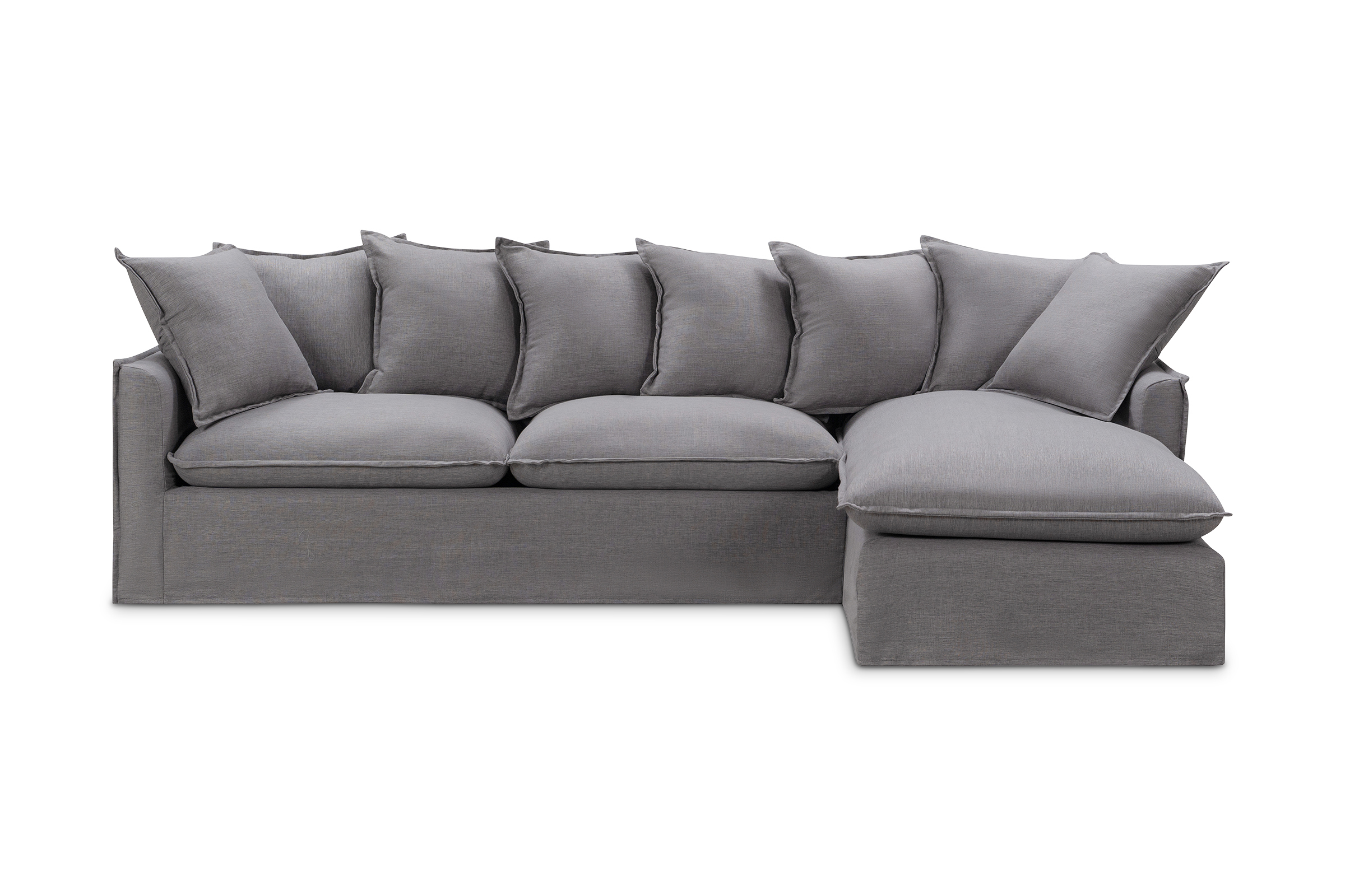 Venice Coastal RightHand Corner Sofa Bed, Light Grey, by Lounge Lovers