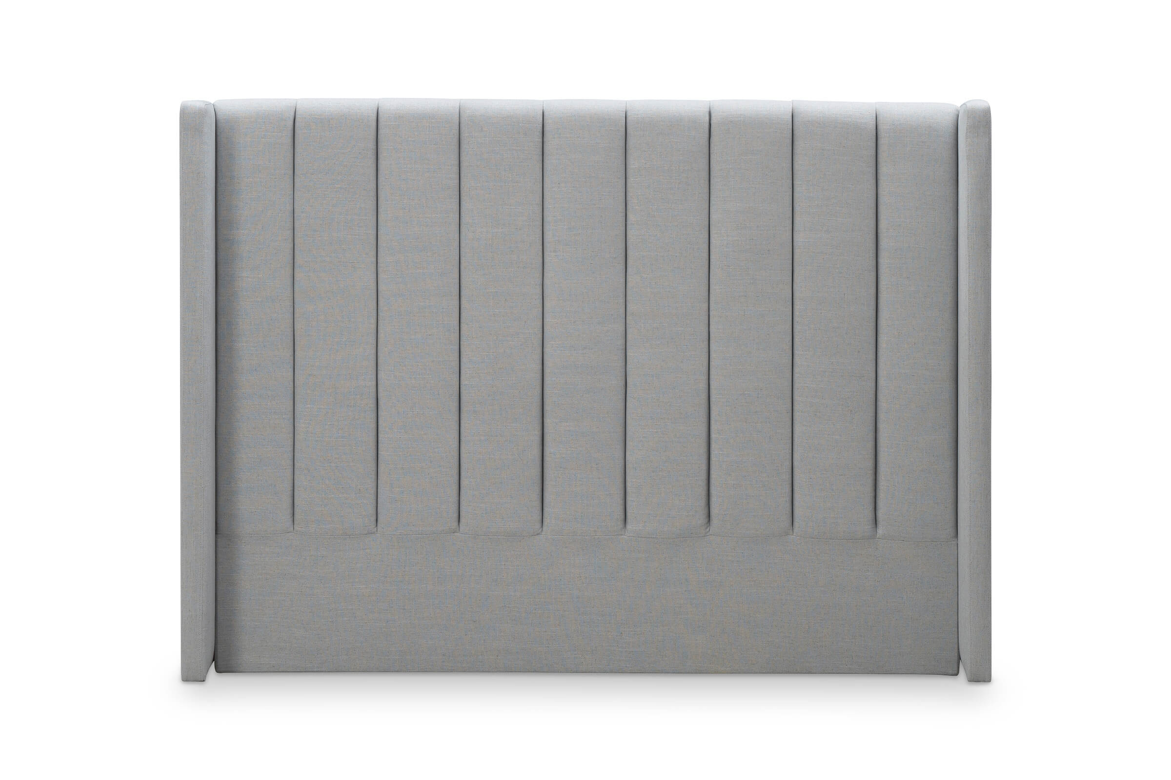 Ribbed Wing Queen Bed Head, Light Grey, by Lounge Lovers by Lounge