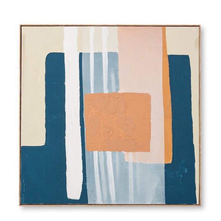 Monty Abstract II Hand Painted Wall Art 100 x 5 x 100cm by Elme