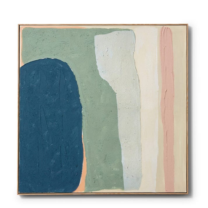 Monty Abstract III Hand Painted Wall Art 100 x 5 x 100cm by Elme Living Style Sourcebook