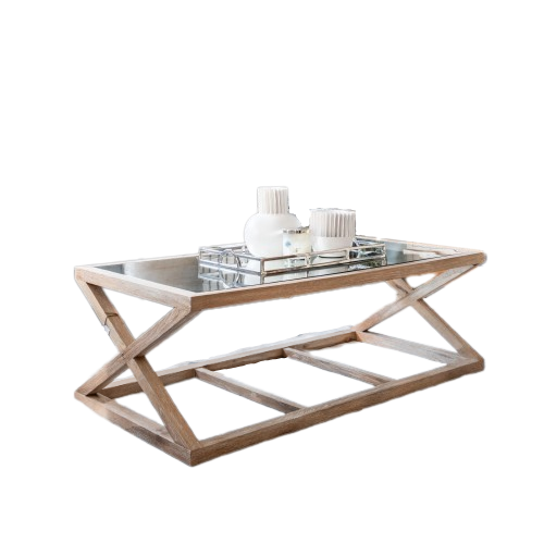 Joshua' Oak & Glass Side Table by Style My Home Style Sourcebook