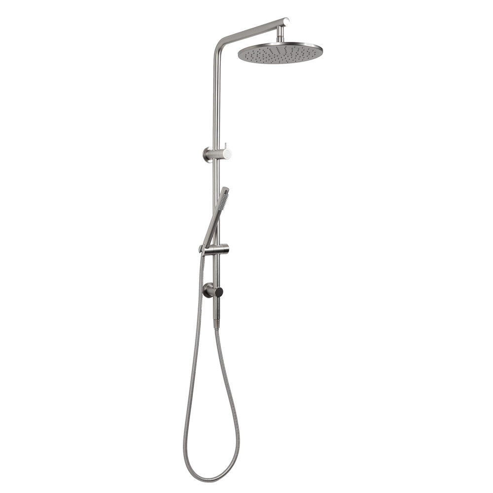 Buildmat Mira Brushed Nickel Shower Rail Set by Buildmat Style Sourcebook