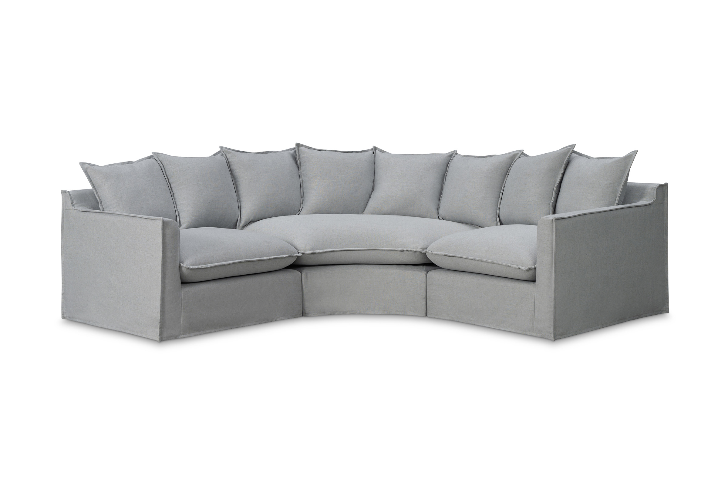 Venice Corner Sofa Coastal Corner Sofa Bed, Light Grey, by Lounge
