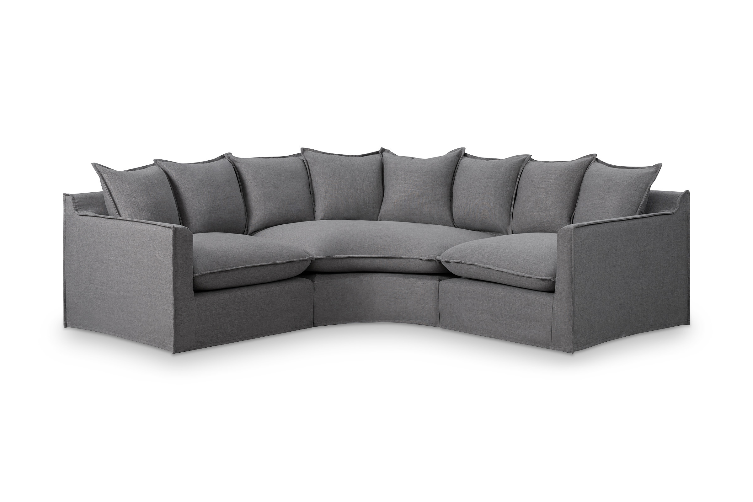 Venice Corner Sofa Coastal Corner Sofa Bed, Grey, by Lounge Lovers by