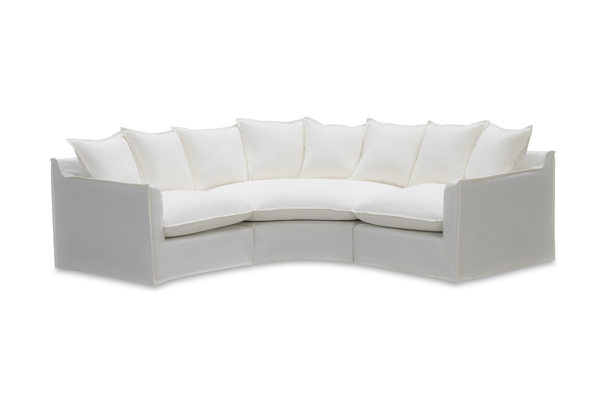 Venice Corner Sofa Coastal Corner Sofa Bed, White, by Lounge Lovers by
