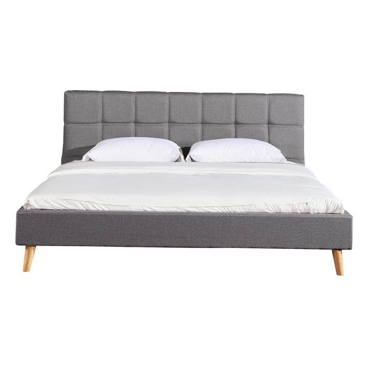 Orlando Fabric Platform Bed, King, Dark Grey by MY Room Style Sourcebook