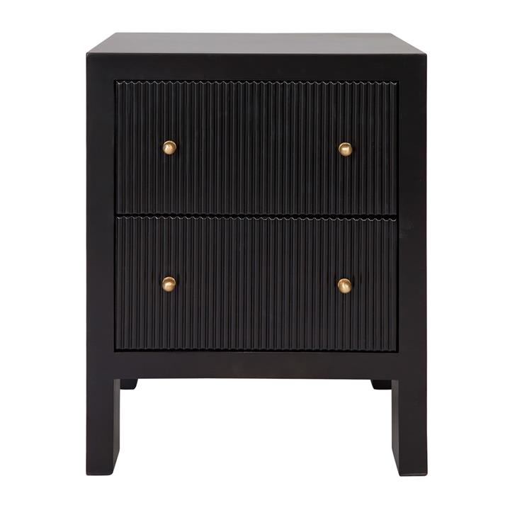 Ariana Bedside Table, Small, Black by Cozy Lighting & Living Style