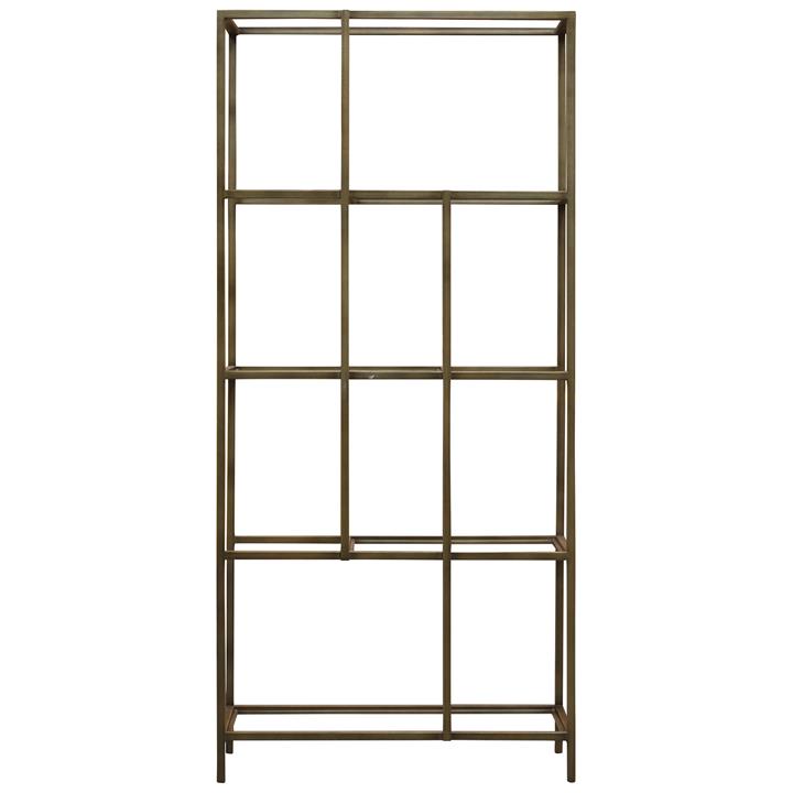 Lotta Glass & Metal Display Shelf, Bronze by Casa Bella Style Sourcebook