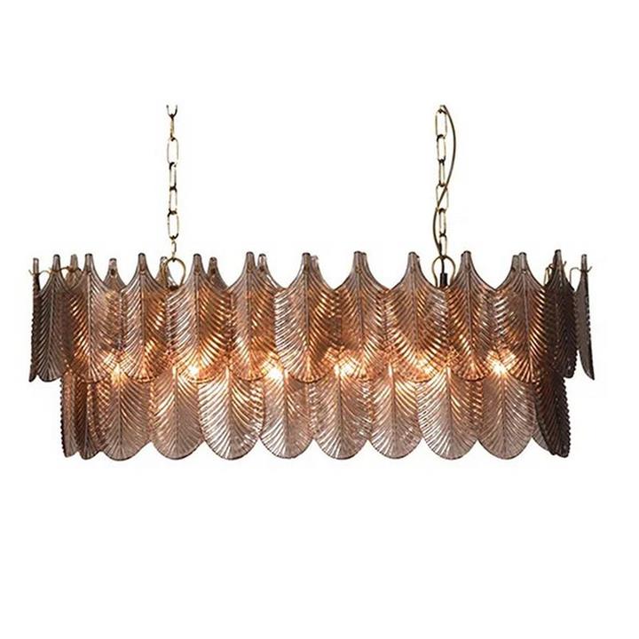 Josephine Glass Droplet Oval Chandelier by French Country Collection