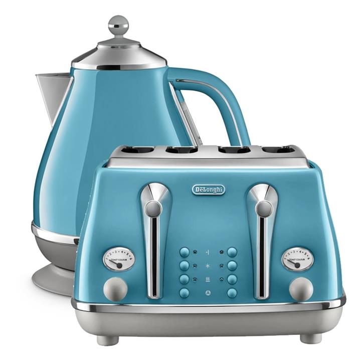 Delonghi Icona Capitals Kettle & Toaster Lisbon Azure Pack by DeLonghi
