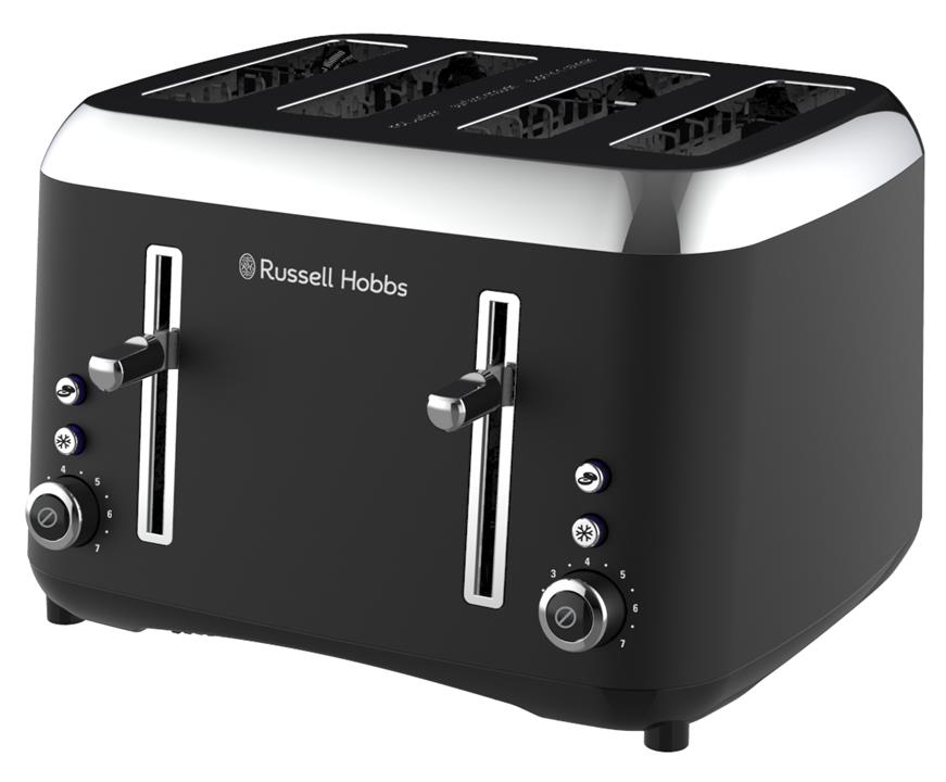 Russell Hobbs Addison 4 Slice Toaster Matte Black RHT514BLK by